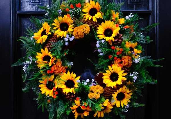 sunflowers wreath